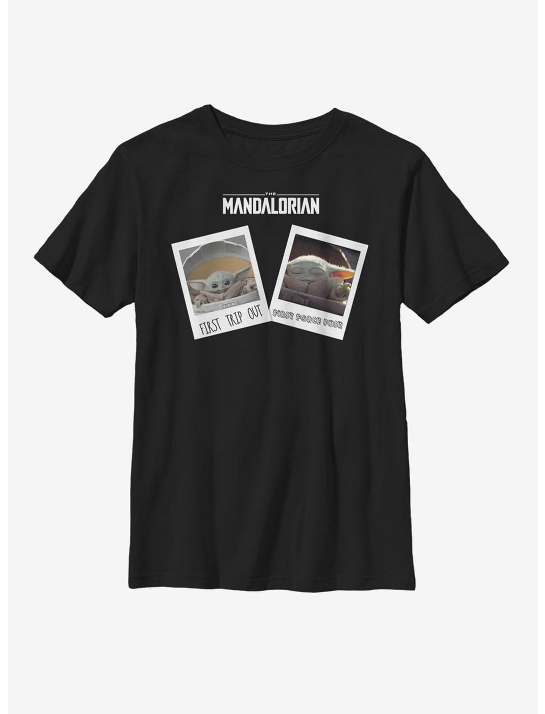 Star Wars The Mandalorian The Child Travel Pics Youth T-Shirt, BLACK, hi-res
