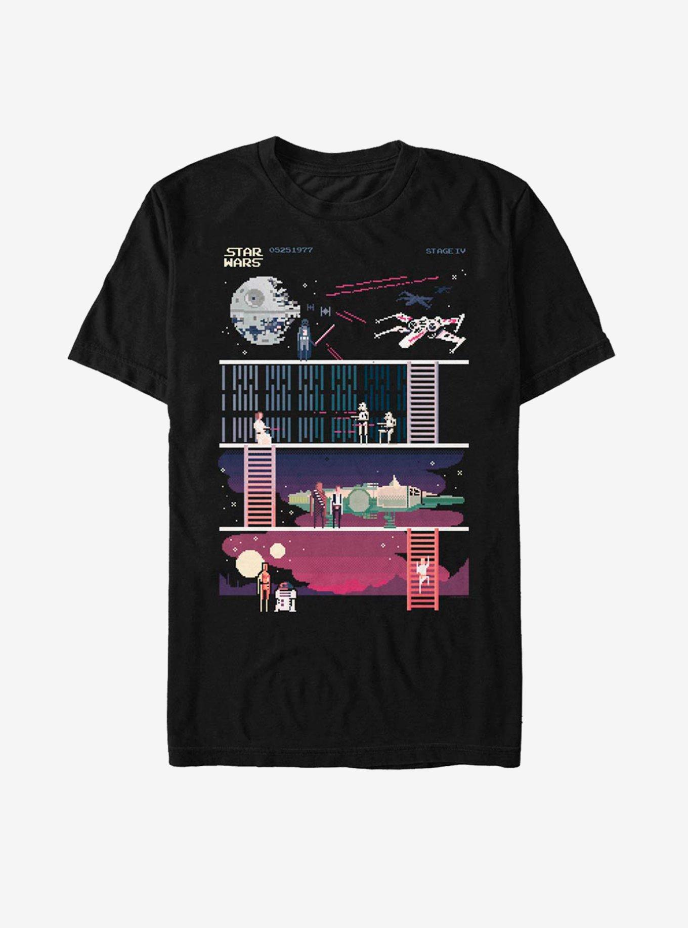 Star Wars Pixelated Levels T-Shirt, BLACK, hi-res