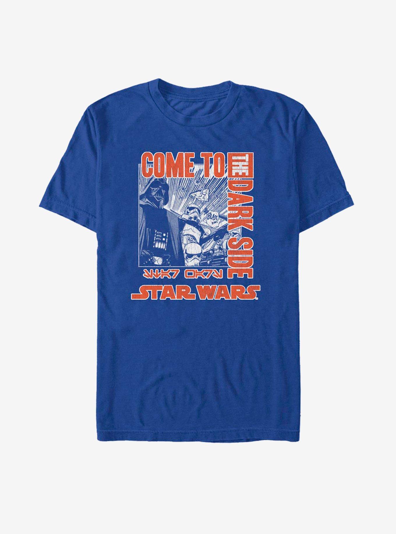 Star Wars Aurebesh Dark Side T-Shirt, ROYAL, hi-res