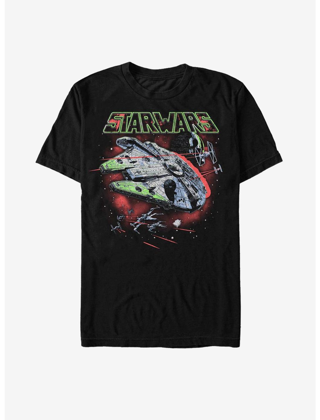 Star Wars Bright Star Fight T-Shirt, BLACK, hi-res