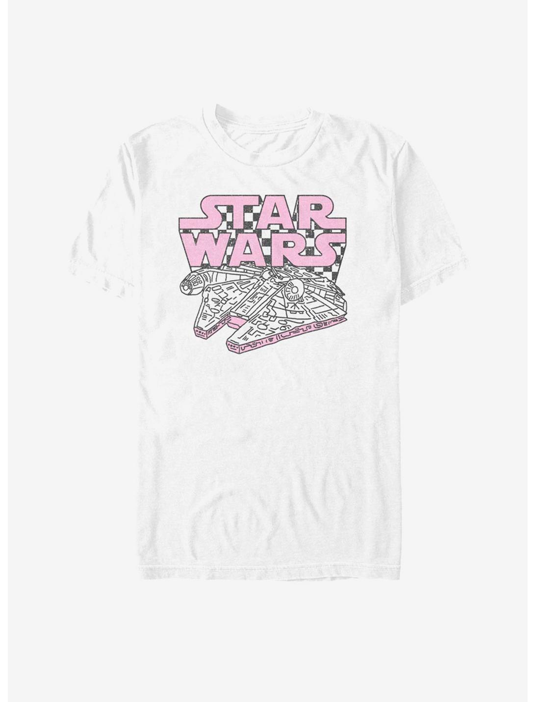 Star Wars Falcon Checkered T-Shirt, WHITE, hi-res