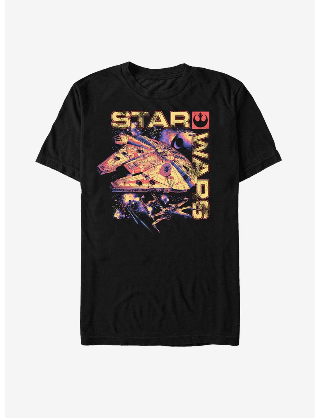 Star Wars Color Falcon T-Shirt, BLACK, hi-res