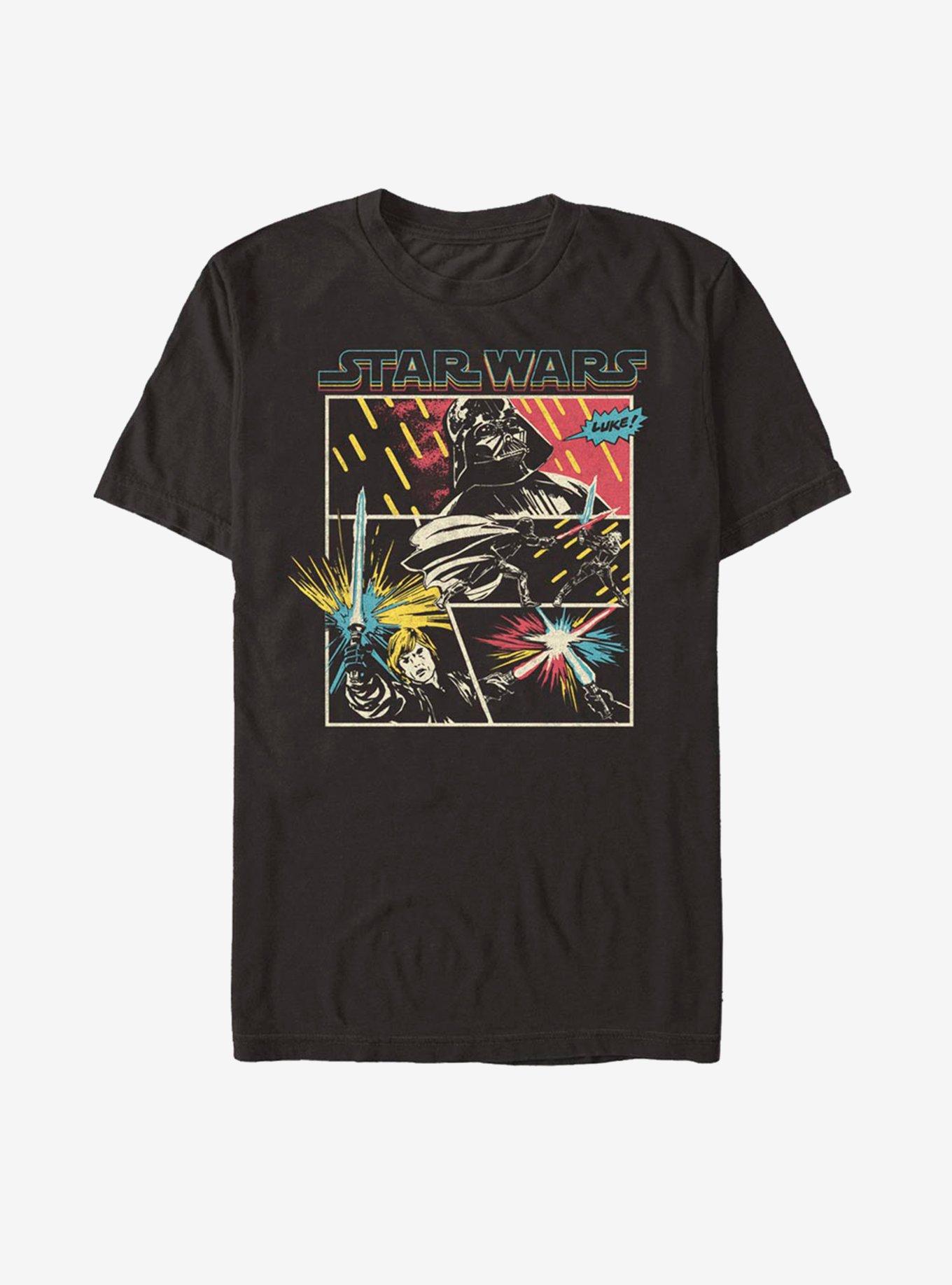 Star Wars Comic Fight T-Shirt, BLACK, hi-res