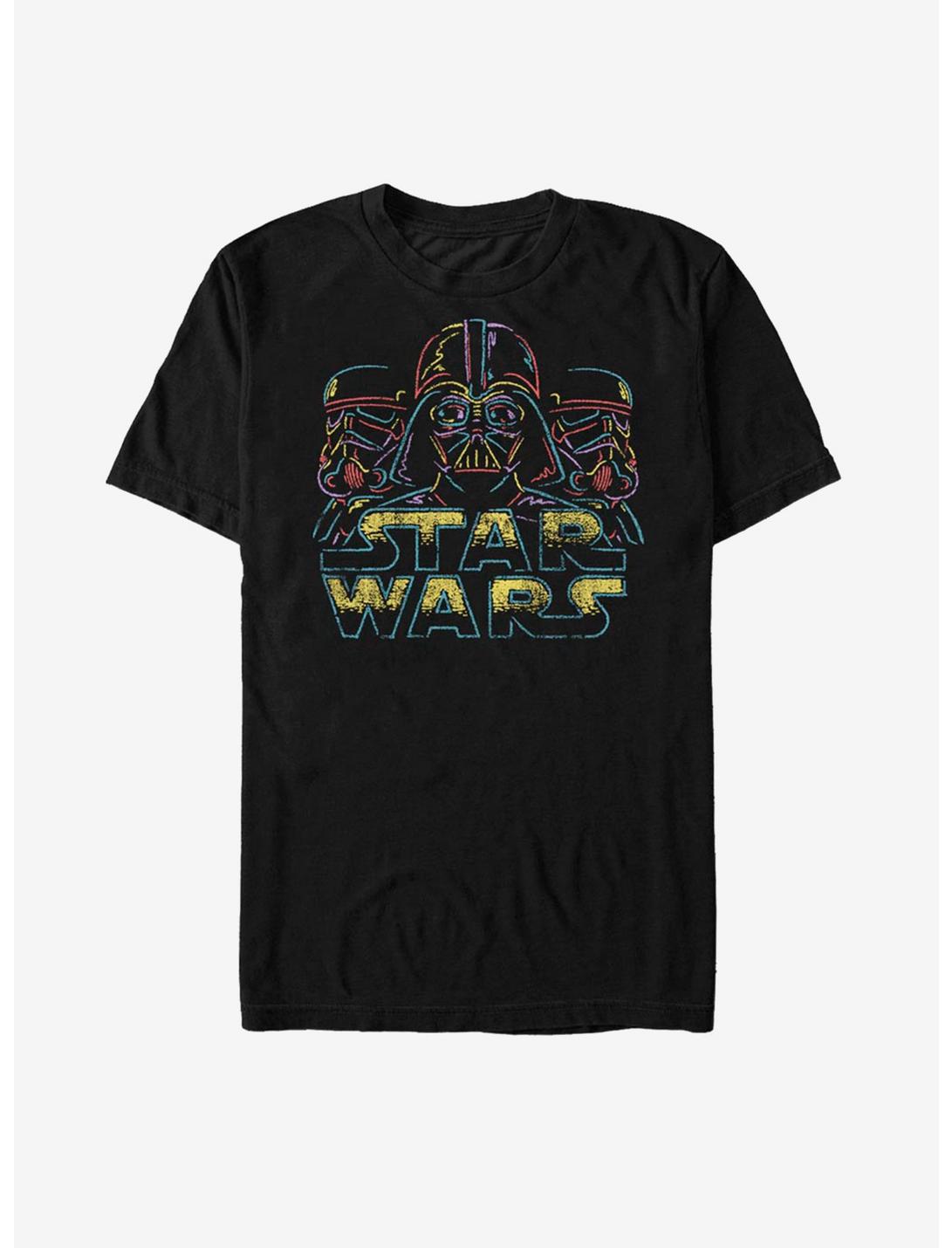 Star Wars Neon Chalk Wars T-Shirt, BLACK, hi-res