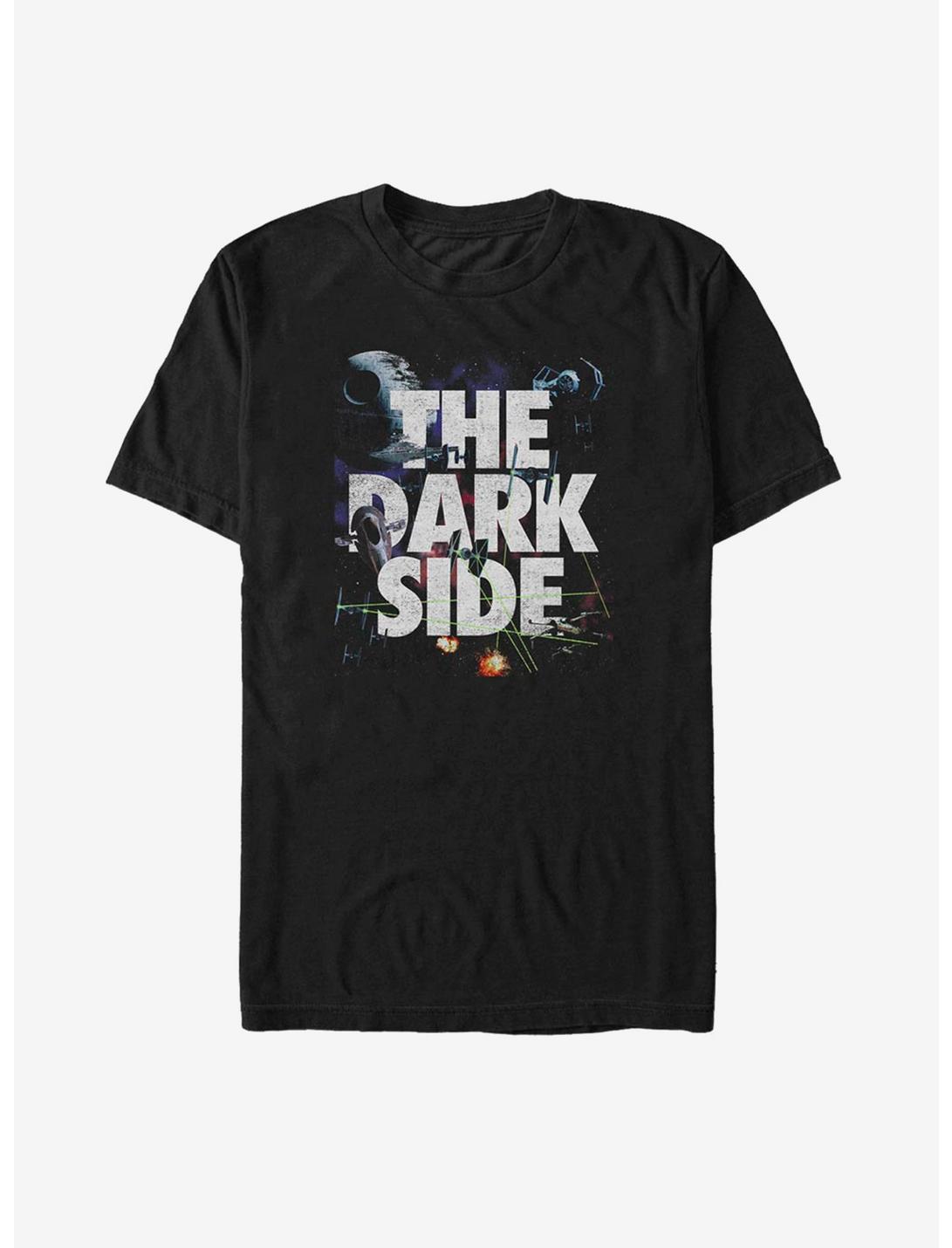 Star Wars Space Battle Interwoven Text T-Shirt, BLACK, hi-res