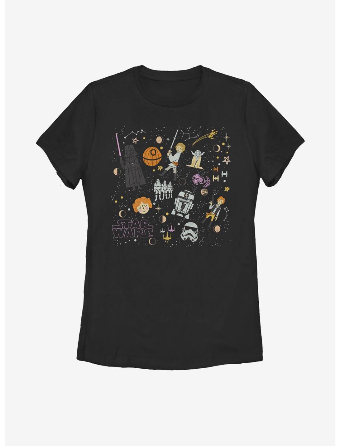 Star Wars Icons Collage Womens T-Shirt, BLACK, hi-res