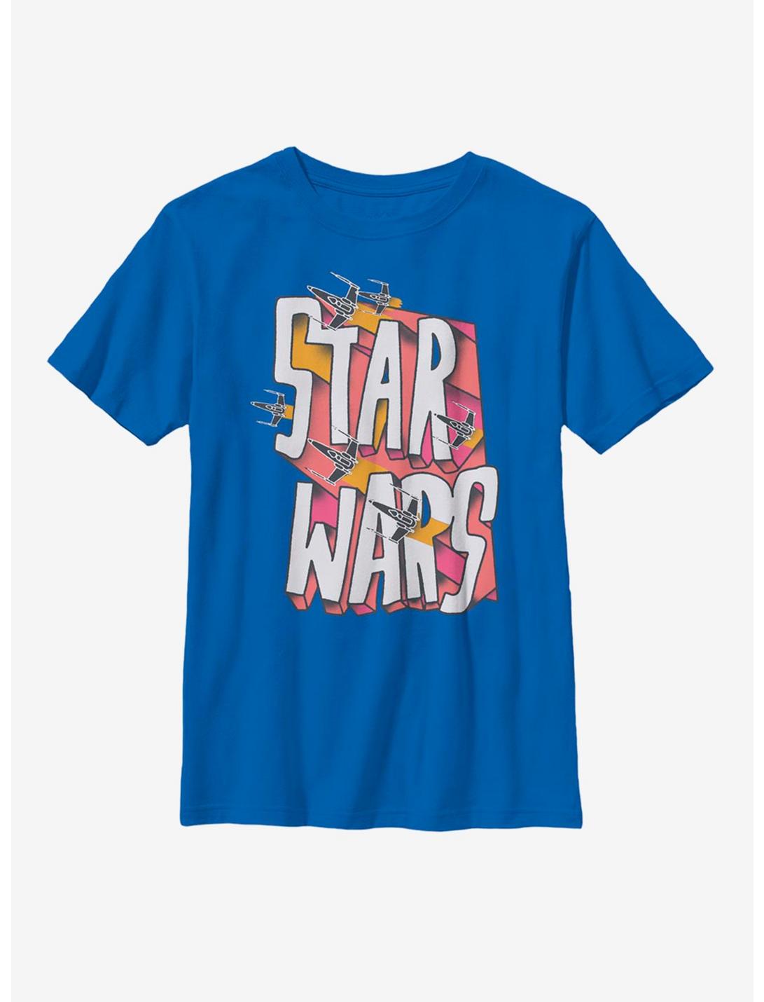 Star Wars Logo Doodle Youth T-Shirt, ROYAL, hi-res