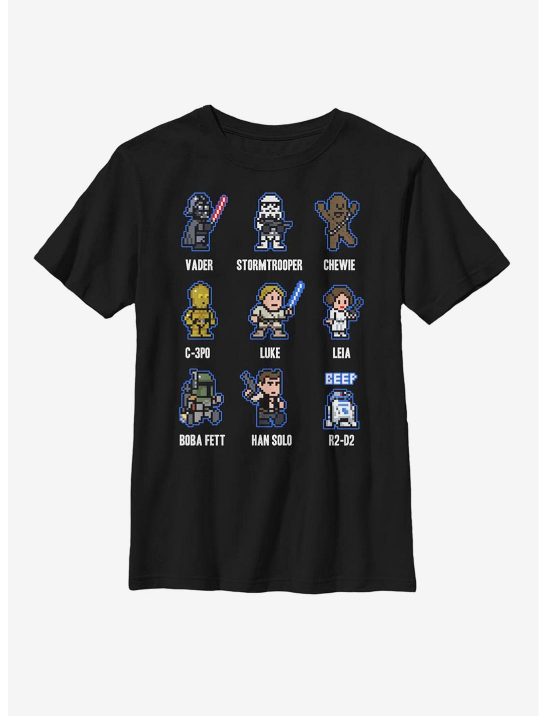Star Wars Sprite Wars Foil Youth T-Shirt, BLACK, hi-res