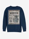 Star Wars The Mandalorian The Child Unknown Wanted Poster Sweatshirt, NAVY, hi-res