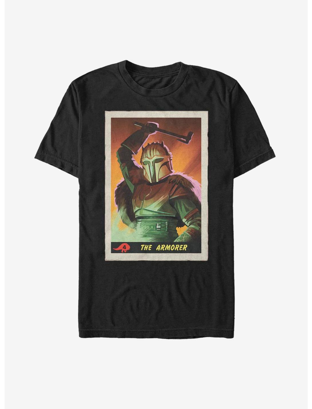 Star Wars The Mandalorian Armorer Card T-Shirt, BLACK, hi-res