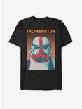 Star Wars The Mandalorian Halftone Incinerator T-Shirt, BLACK, hi-res