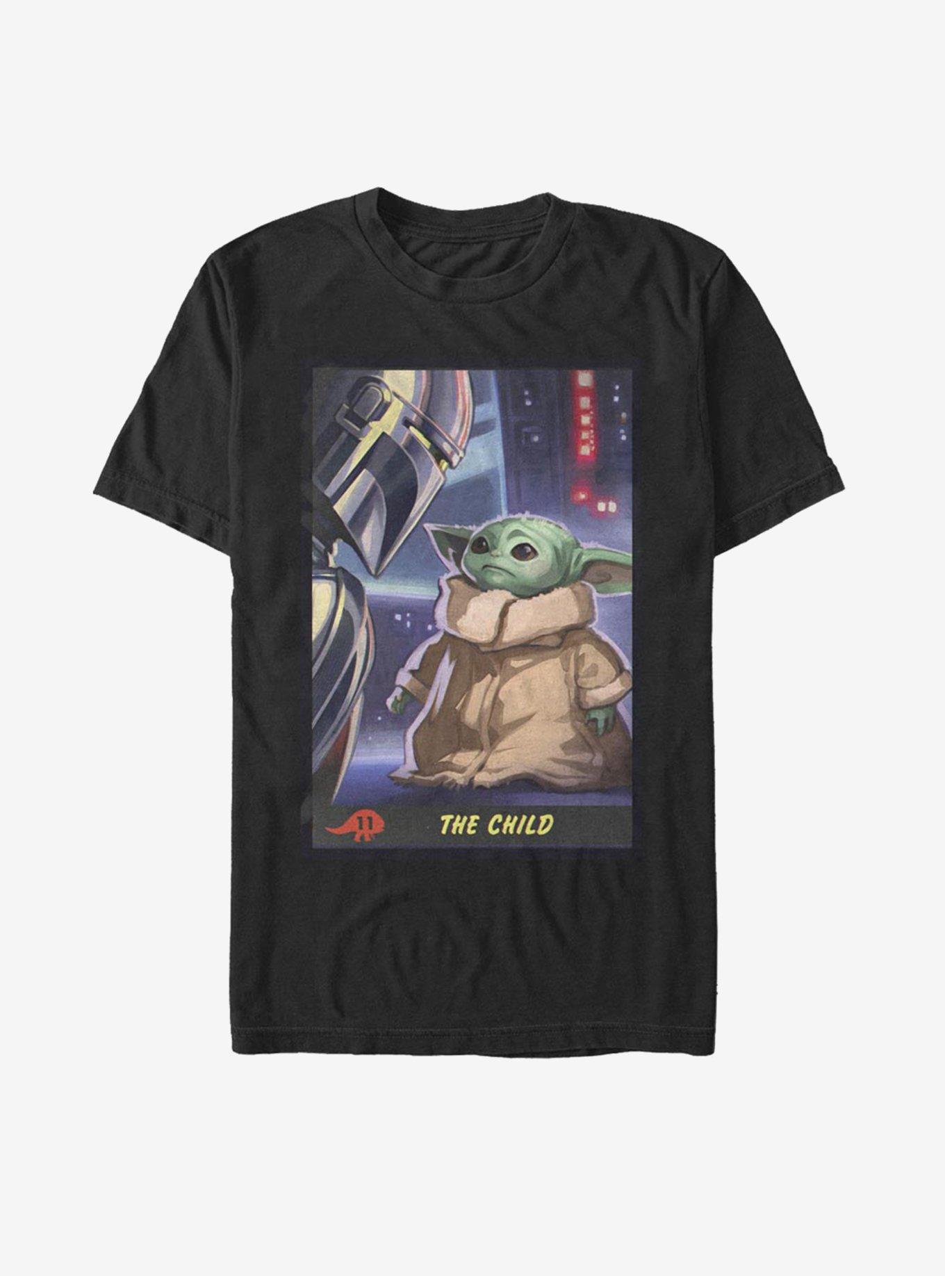 Star Wars The Mandalorian The Child Trading Card T-Shirt, BLACK, hi-res