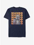 Star Wars The Mandalorian Stack Text T-Shirt, NAVY, hi-res