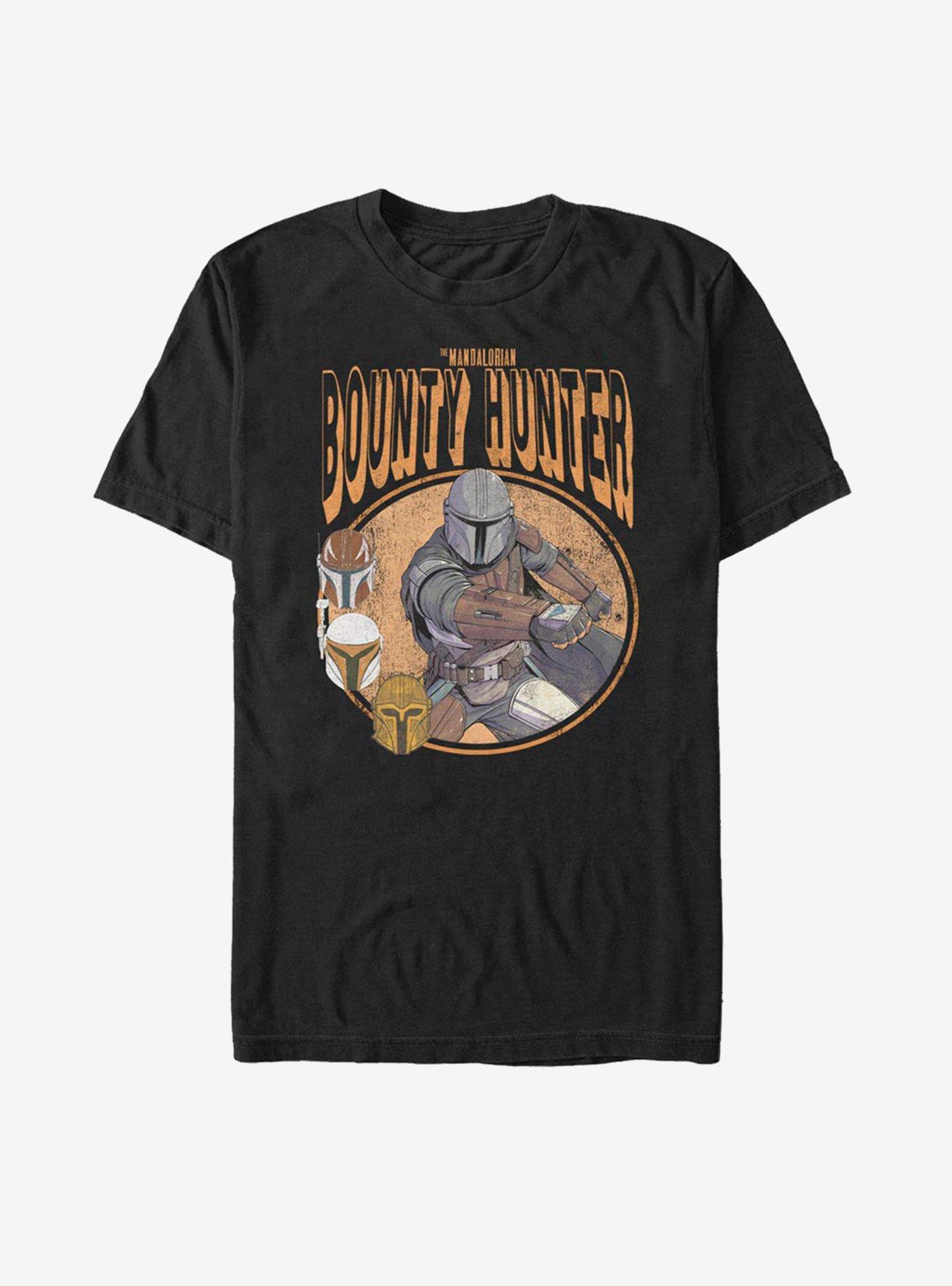 Star Wars The Mandalorian Bounty Hunter Comic T-Shirt, BLACK, hi-res
