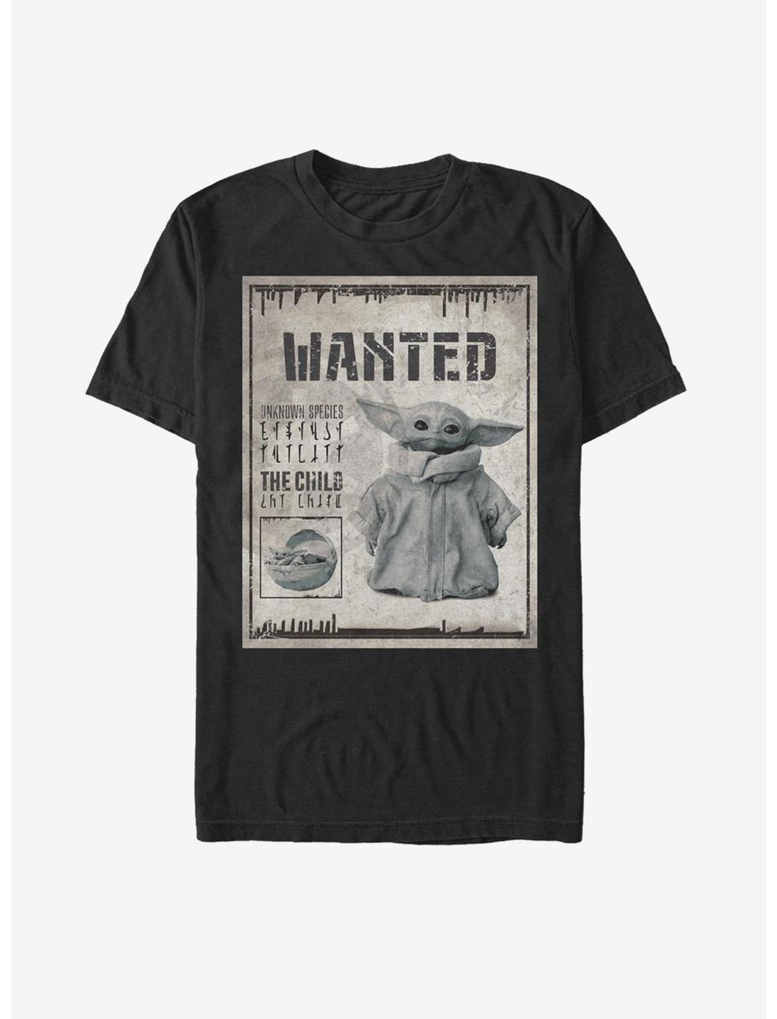 Star Wars The Mandalorian The Child Unknown Wanted Poster T-Shirt, BLACK, hi-res