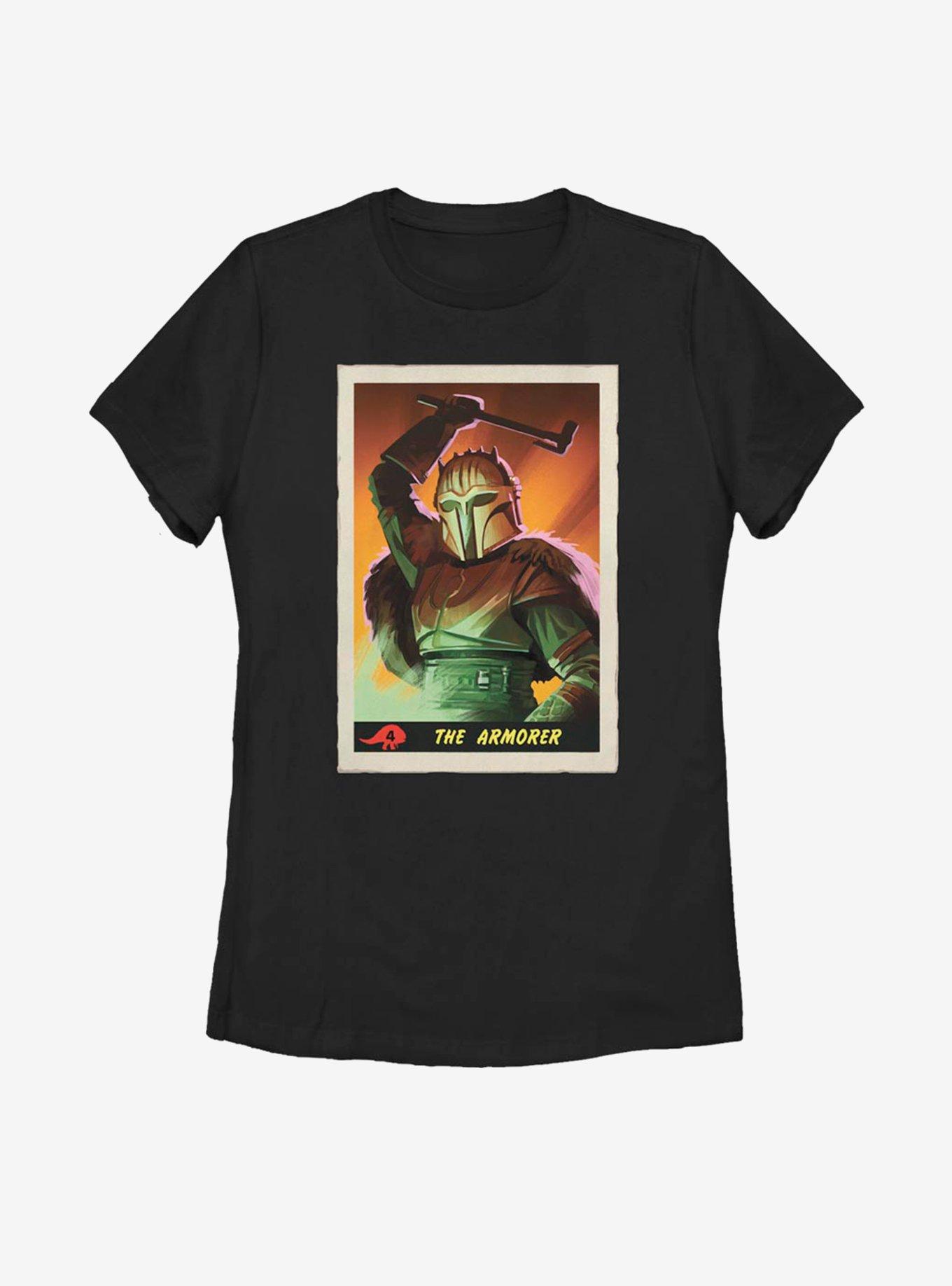 Star Wars The Mandalorian Armorer Card Womens T-Shirt, BLACK, hi-res