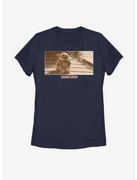 Star Wars The Mandalorian The Child Sepia Scene Womens T-Shirt, , hi-res