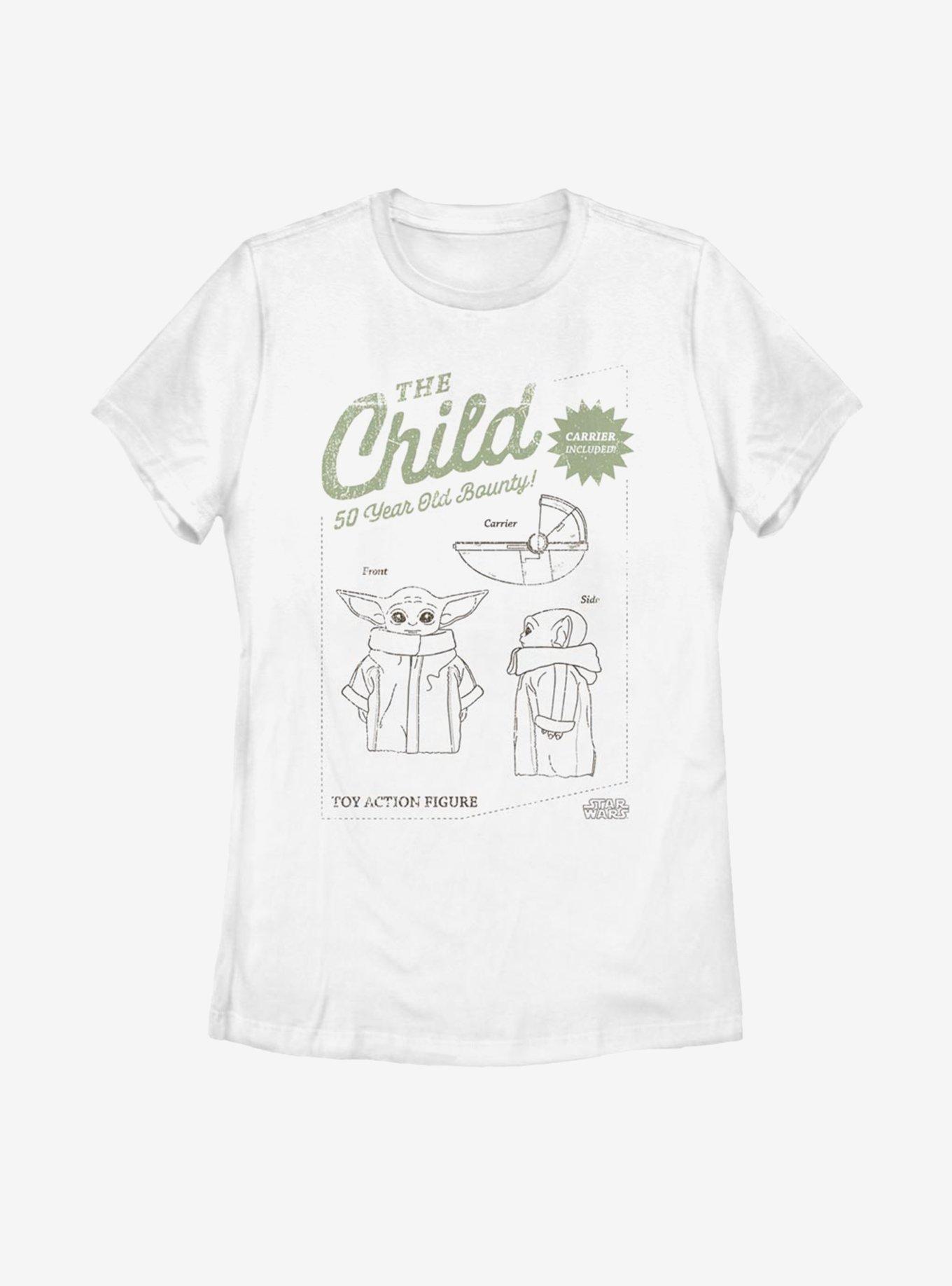 Star Wars The Mandalorian The Child Toy Action Figure Womens T-Shirt, WHITE, hi-res