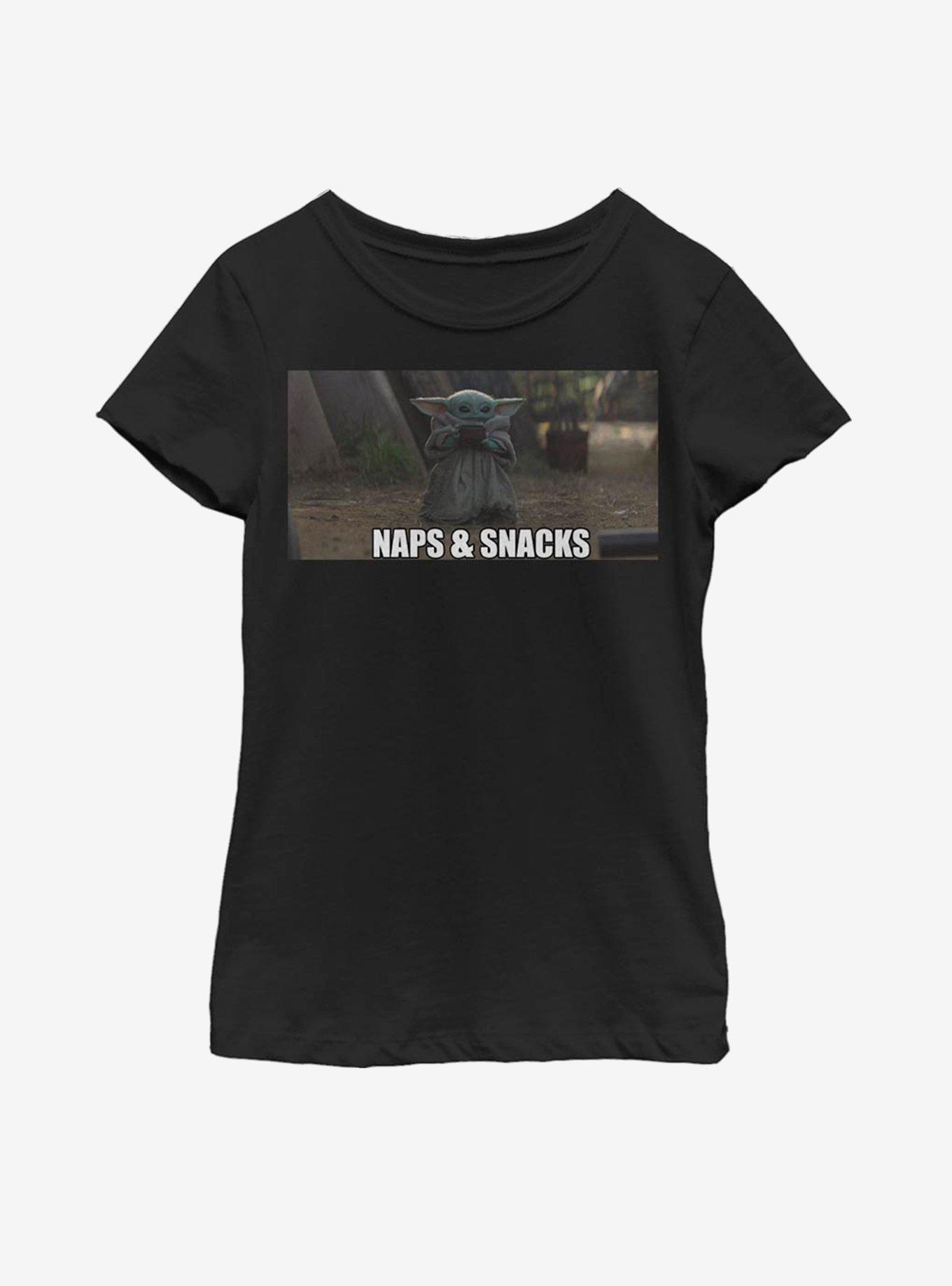 Star Wars The Mandalorian The Child Naps And Snacks Youth Girls T-Shirt, , hi-res