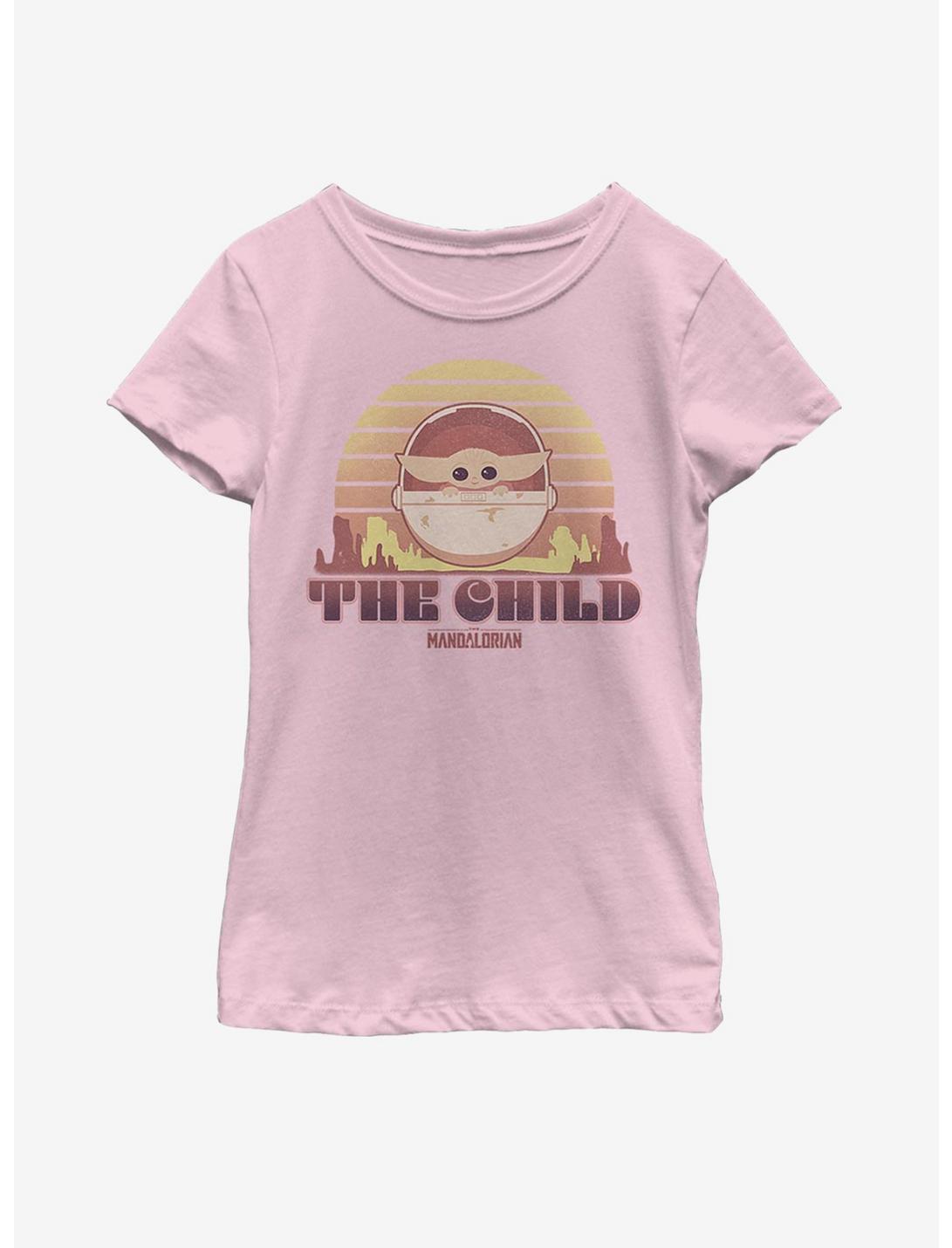 Star Wars The Mandalorian The Child Sunset Youth Girls T-Shirt, PINK, hi-res