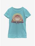 Star Wars The Mandalorian The Child Sunset Youth Girls T-Shirt, TAHI BLUE, hi-res