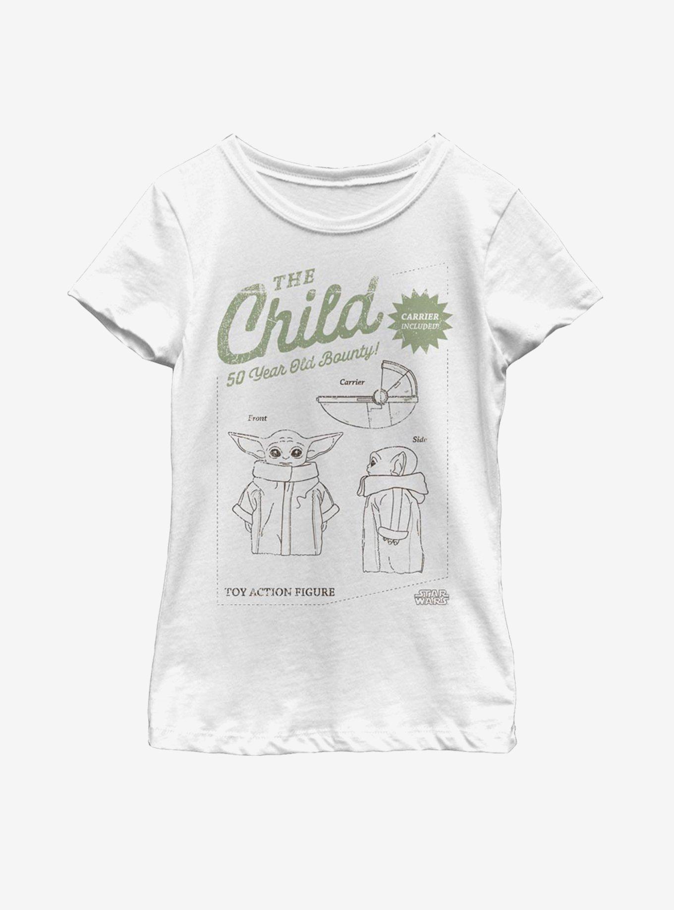 Star Wars The Mandalorian The Child Toy Action Figure Youth Girls T-Shirt, WHITE, hi-res