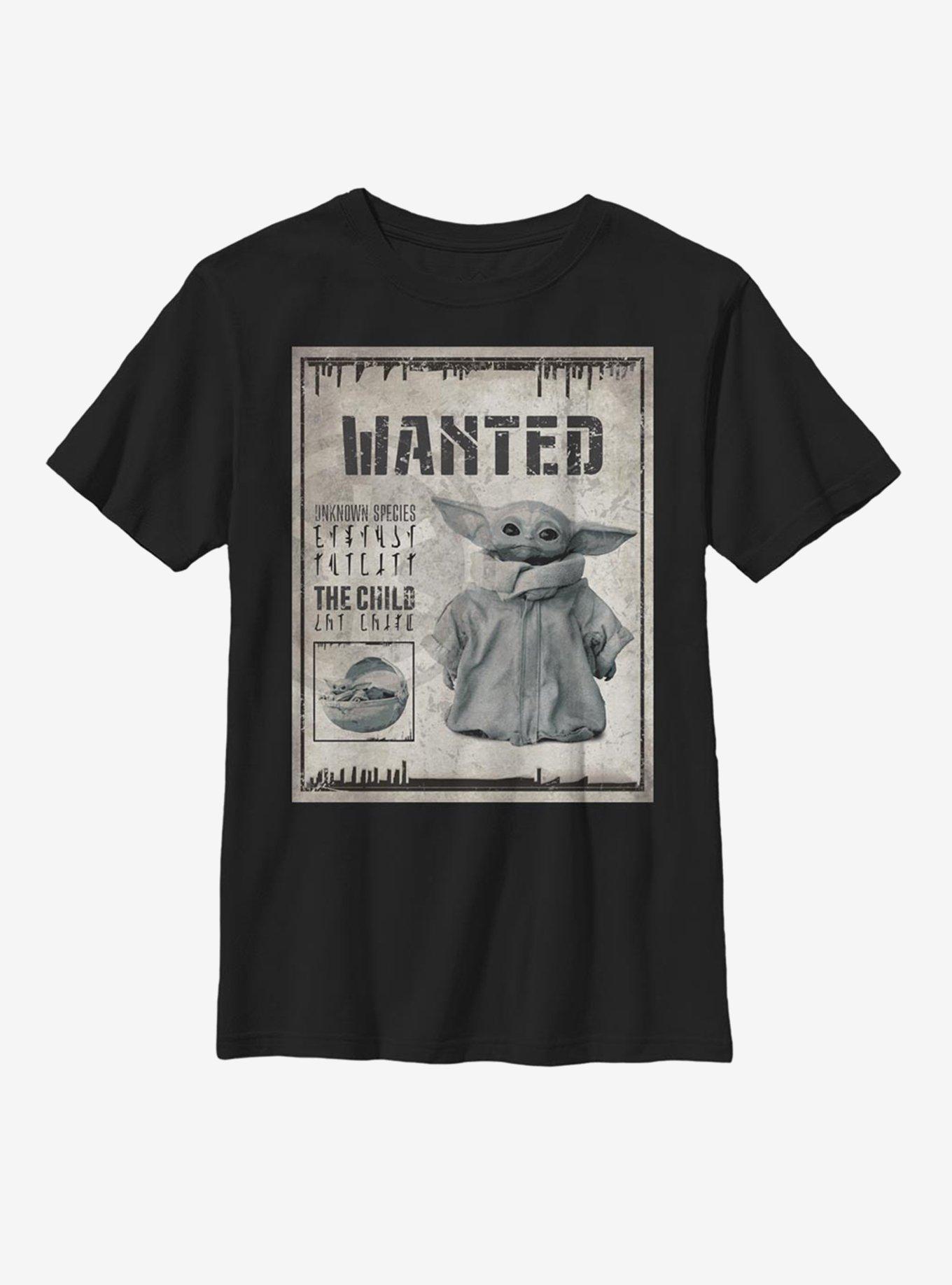 Star Wars The Mandalorian The Child Unknown Wanted Poster Youth T-Shirt, , hi-res