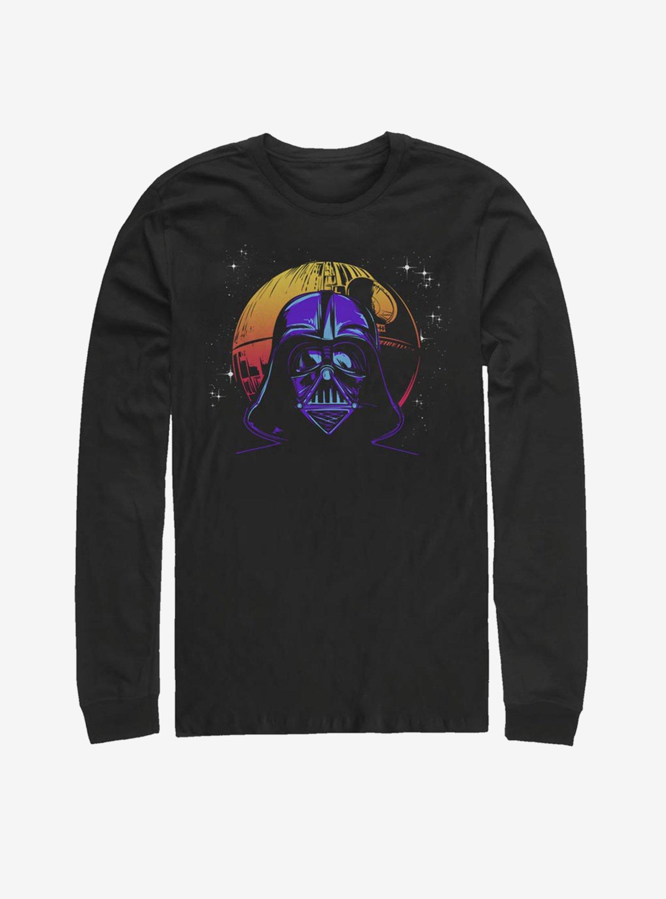Star Wars Vader Death Star Glow Long-Sleeve T-Shirt, BLACK, hi-res