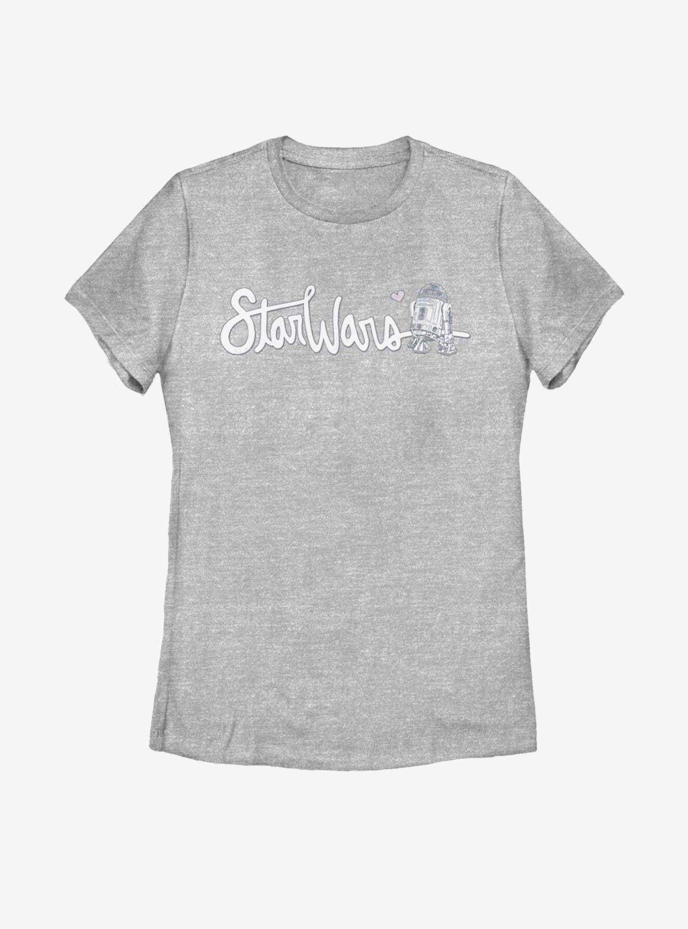 Star Wars Cursive R2 Womens T-Shirt, ATH HTR, hi-res