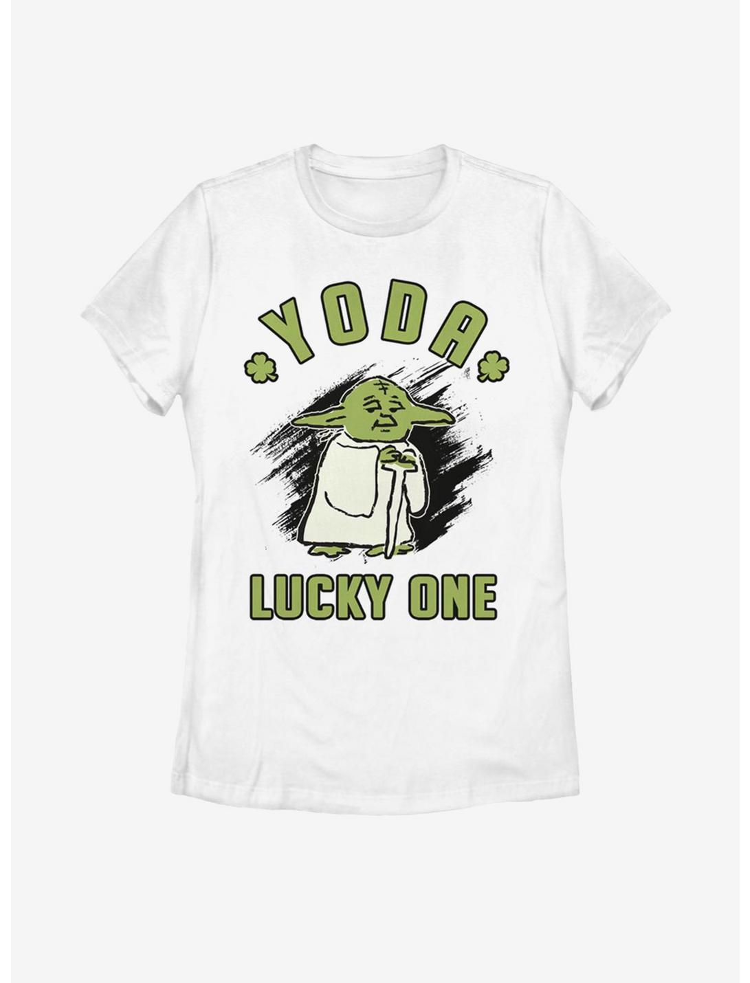 Star Wars Doodle Yoda Lucky Womens T-Shirt, WHITE, hi-res