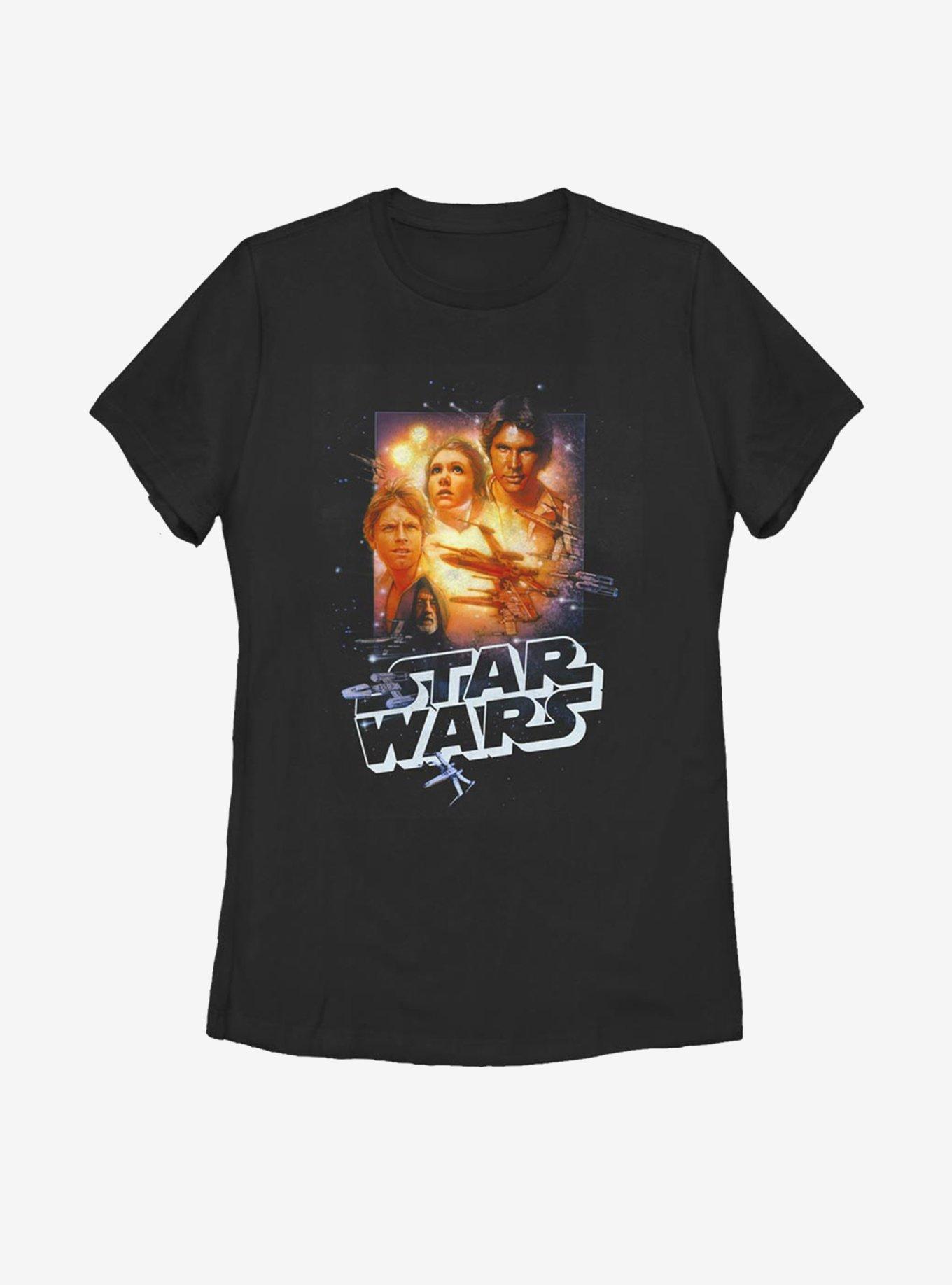 Star Wars Our Heroes Womens T-Shirt, BLACK, hi-res