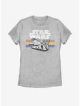 Star Wars Vintage Falcon Stripes Womens T-Shirt, ATH HTR, hi-res