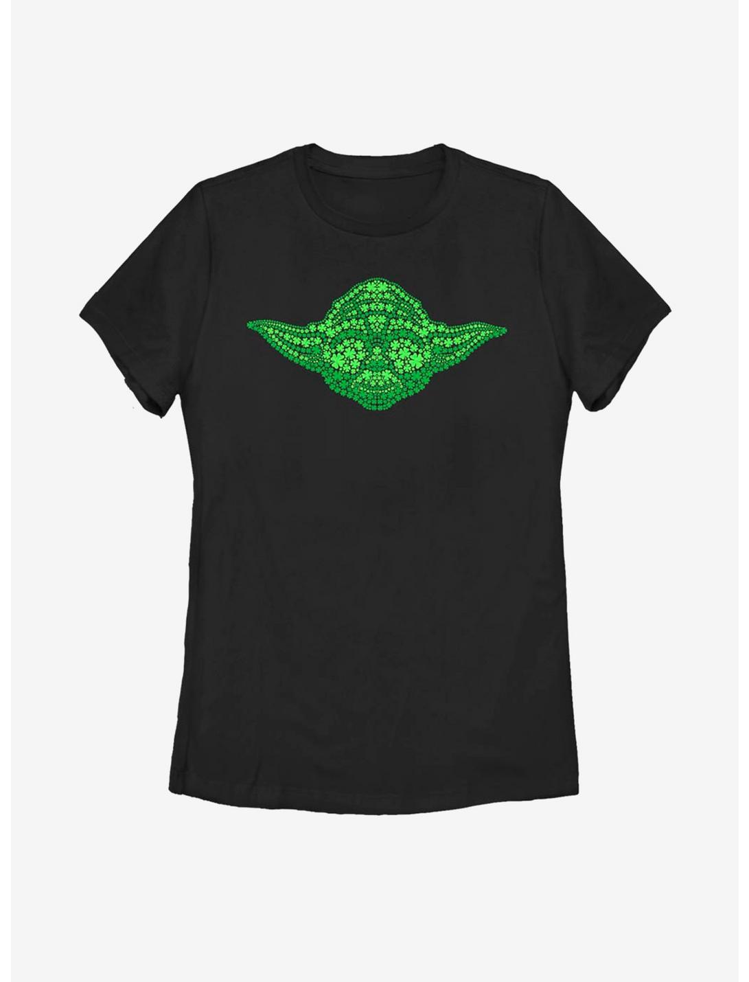 Star Wars Yoda Clovers Womens T-Shirt, BLACK, hi-res