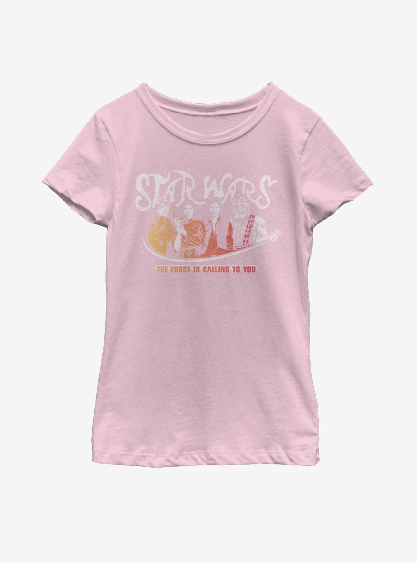 Star Wars Vintage Script Star Wars Youth Girls T-Shirt, PINK, hi-res