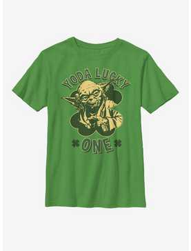 Star Wars Yoda Lucky One Youth T-Shirt, , hi-res