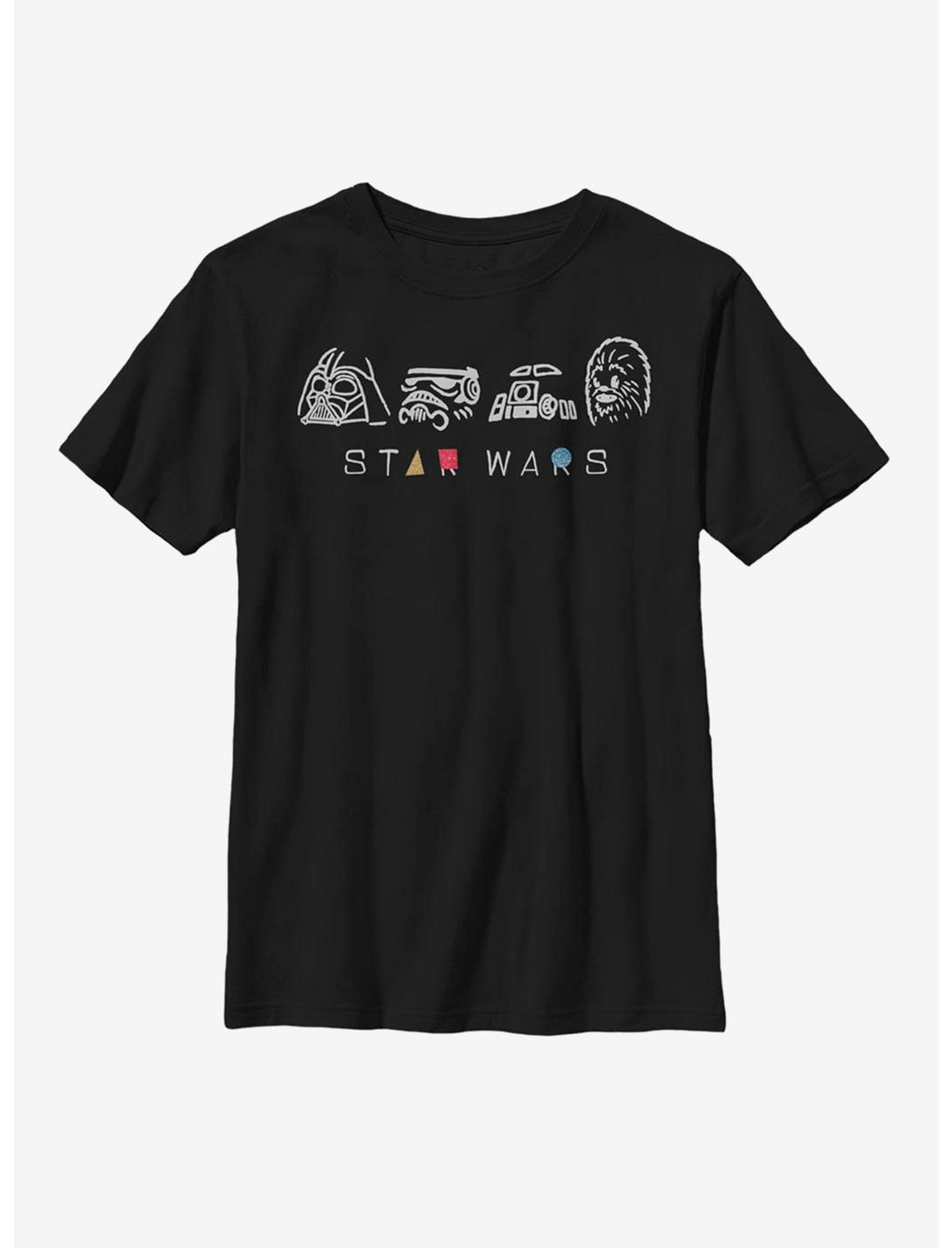 Star Wars Geometry Shine Youth T-Shirt, BLACK, hi-res