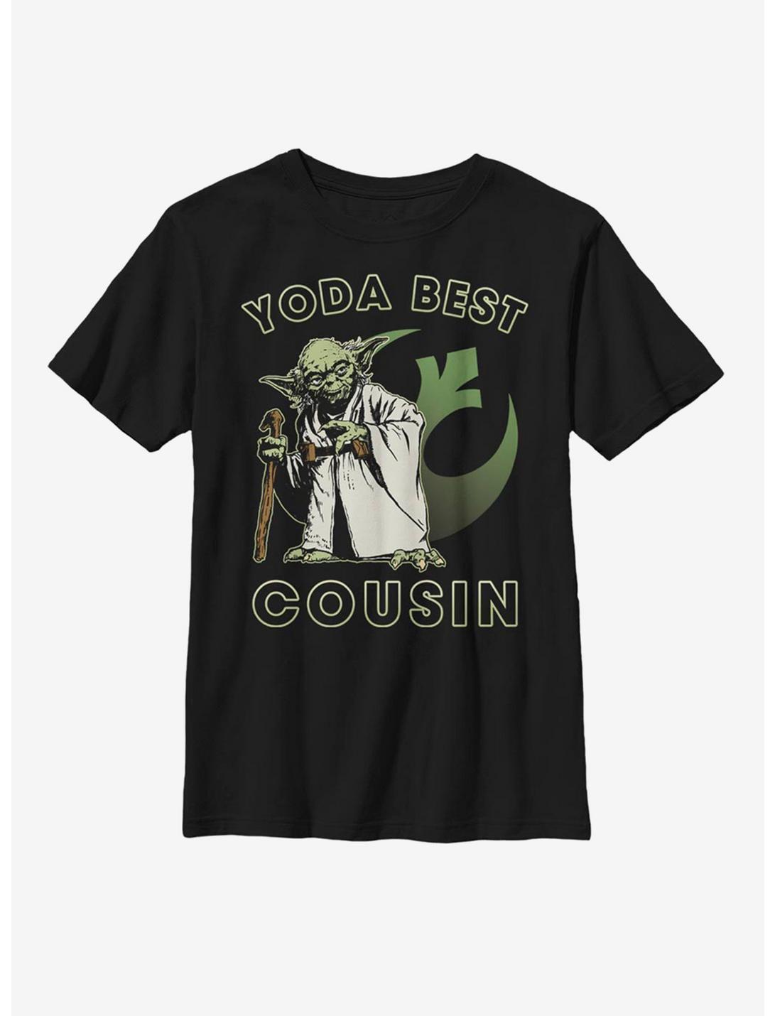 Star Wars Yoda Best Cousin Youth T-Shirt, BLACK, hi-res