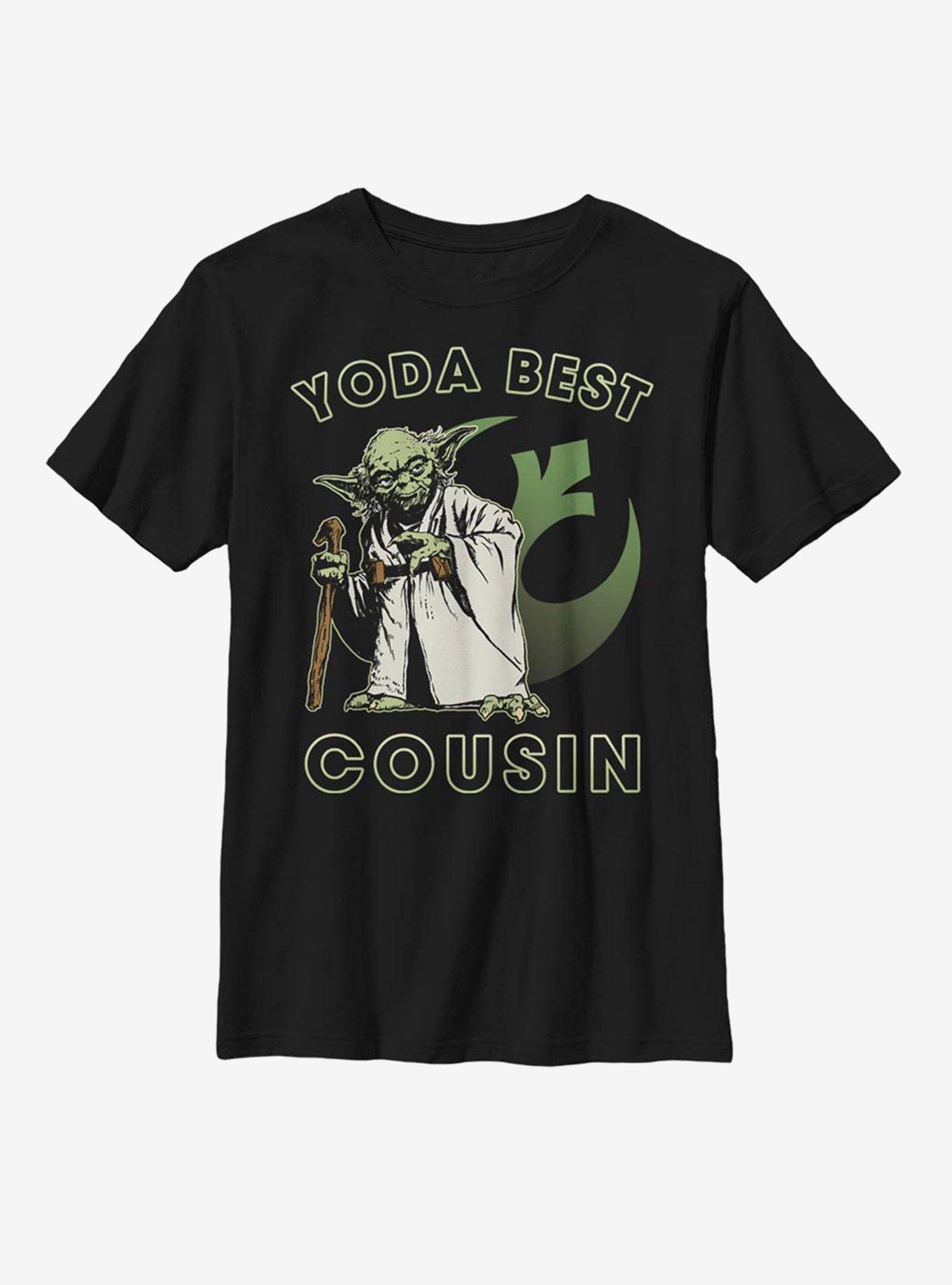 Star Wars Yoda Best Cousin Youth T-Shirt, BLACK, hi-res
