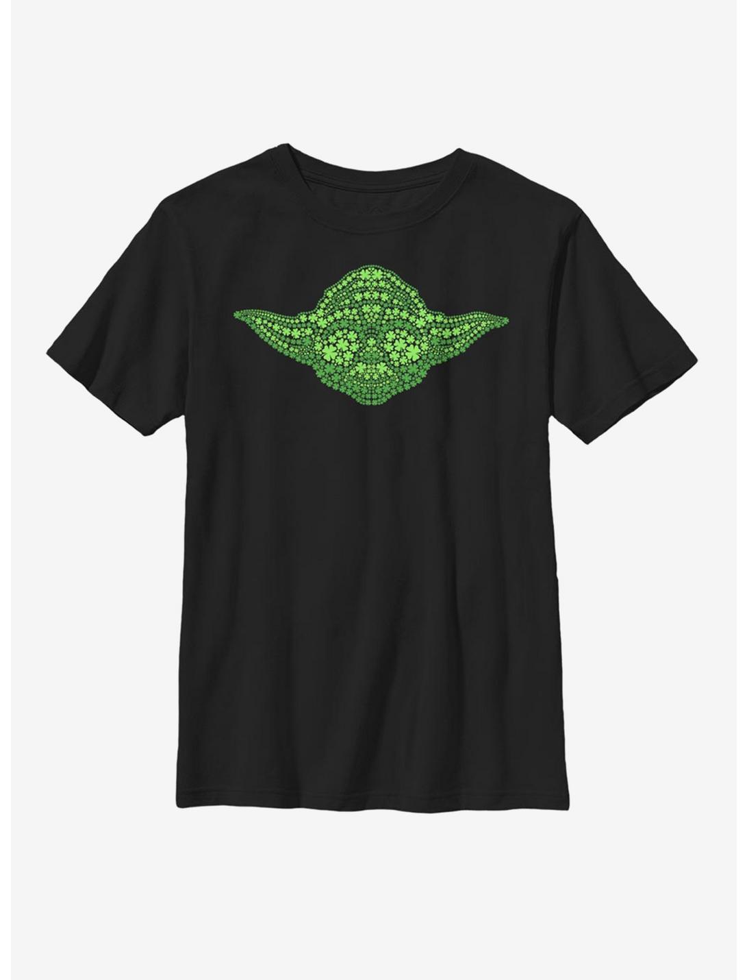 Star Wars Yoda Clovers Youth T-Shirt, BLACK, hi-res
