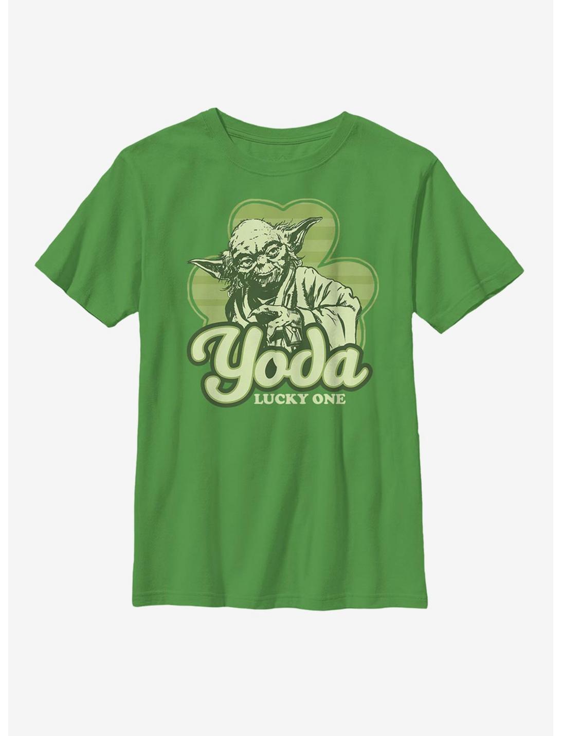 Star Wars Yoda Lucky Retro Youth T-Shirt, KELLY, hi-res