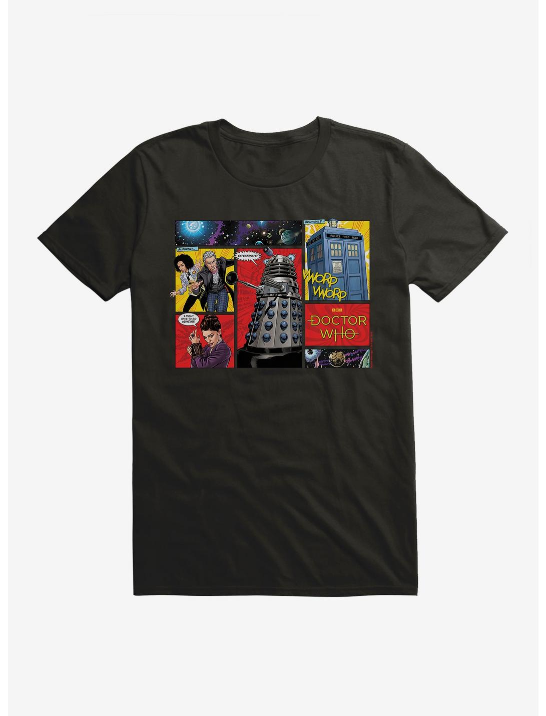 Doctor Who Comic T-Shirt, BLACK, hi-res