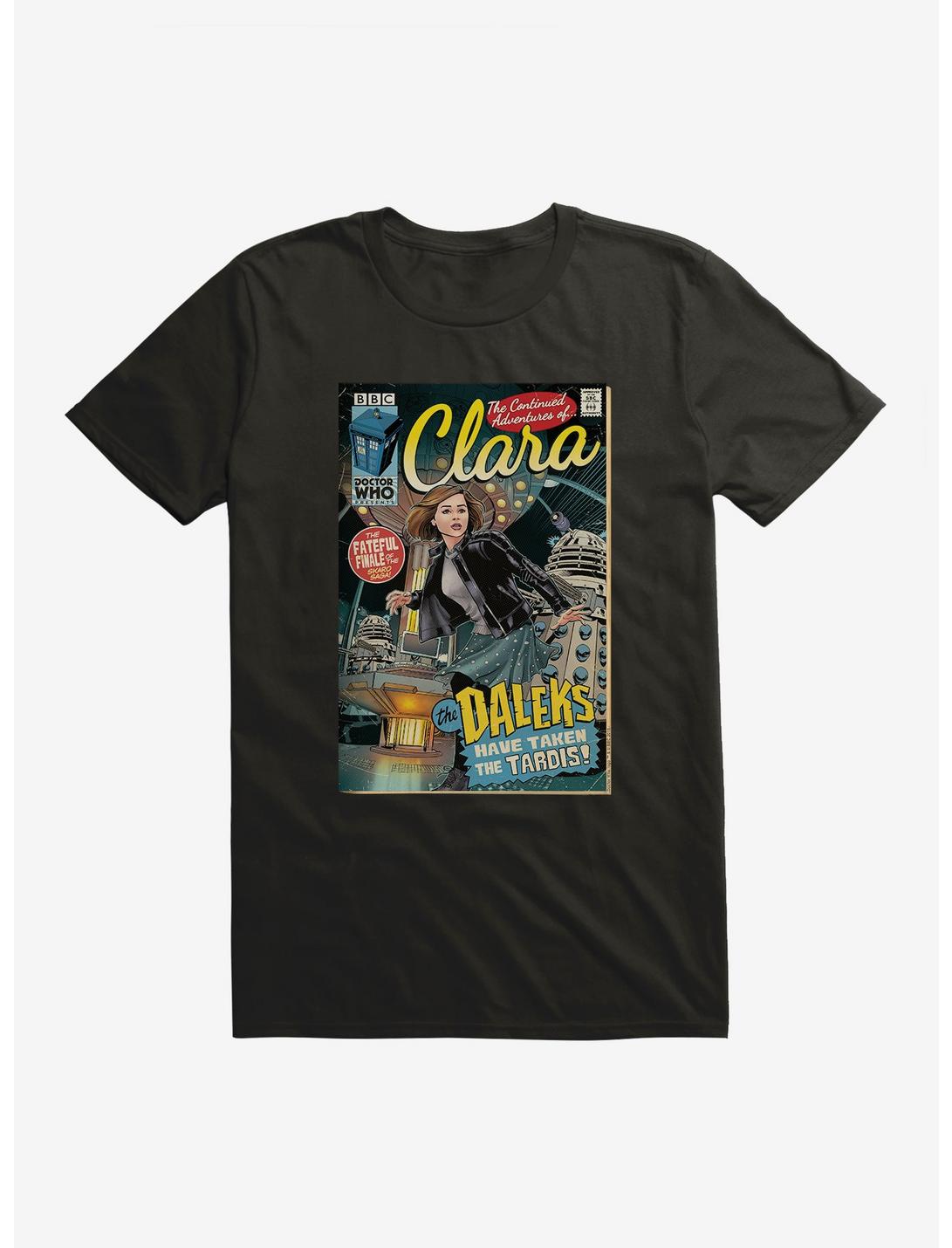 Doctor Who Clara Comic Cover T-Shirt, BLACK, hi-res