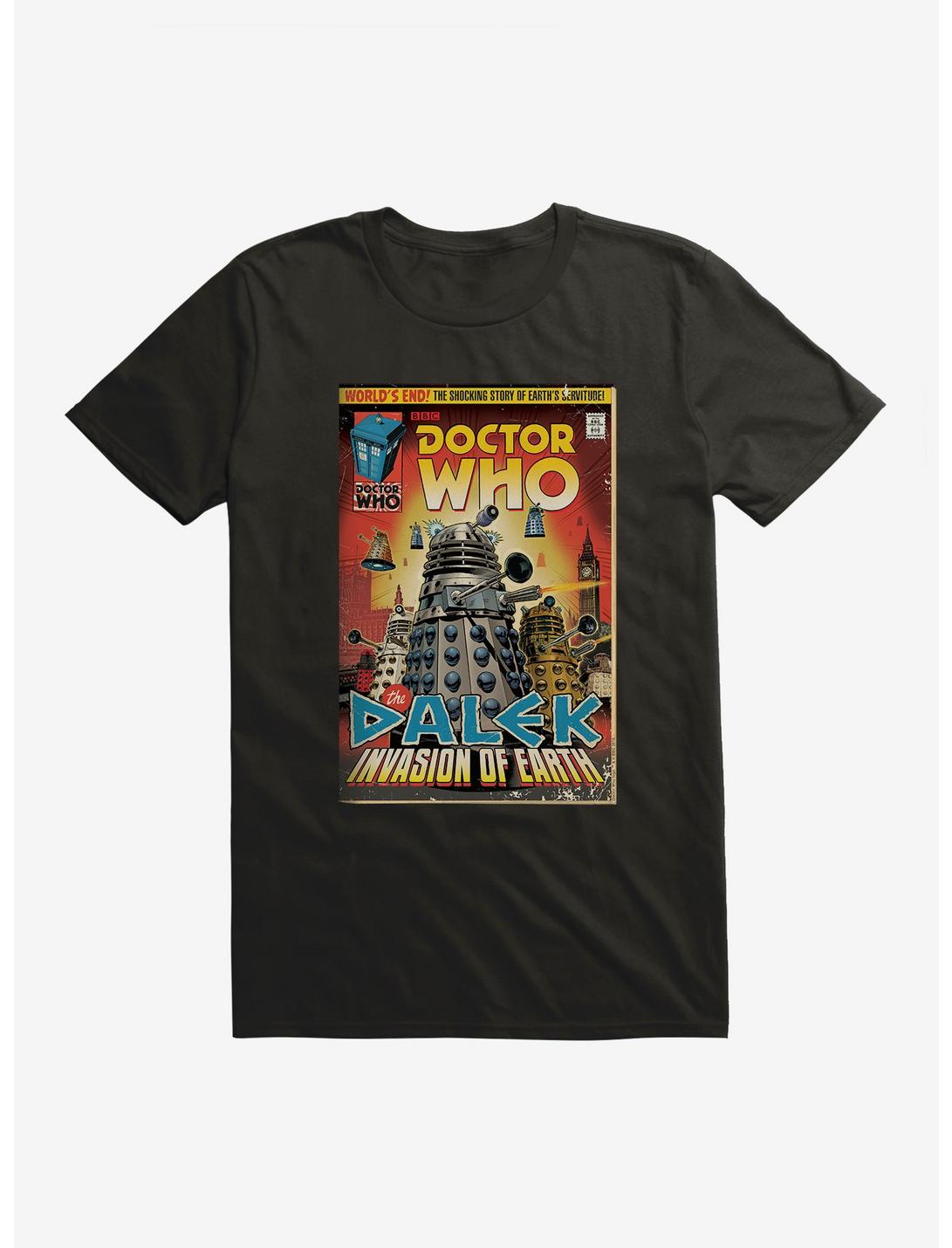 Doctor Who Invasion Of Earth T-Shirt, BLACK, hi-res