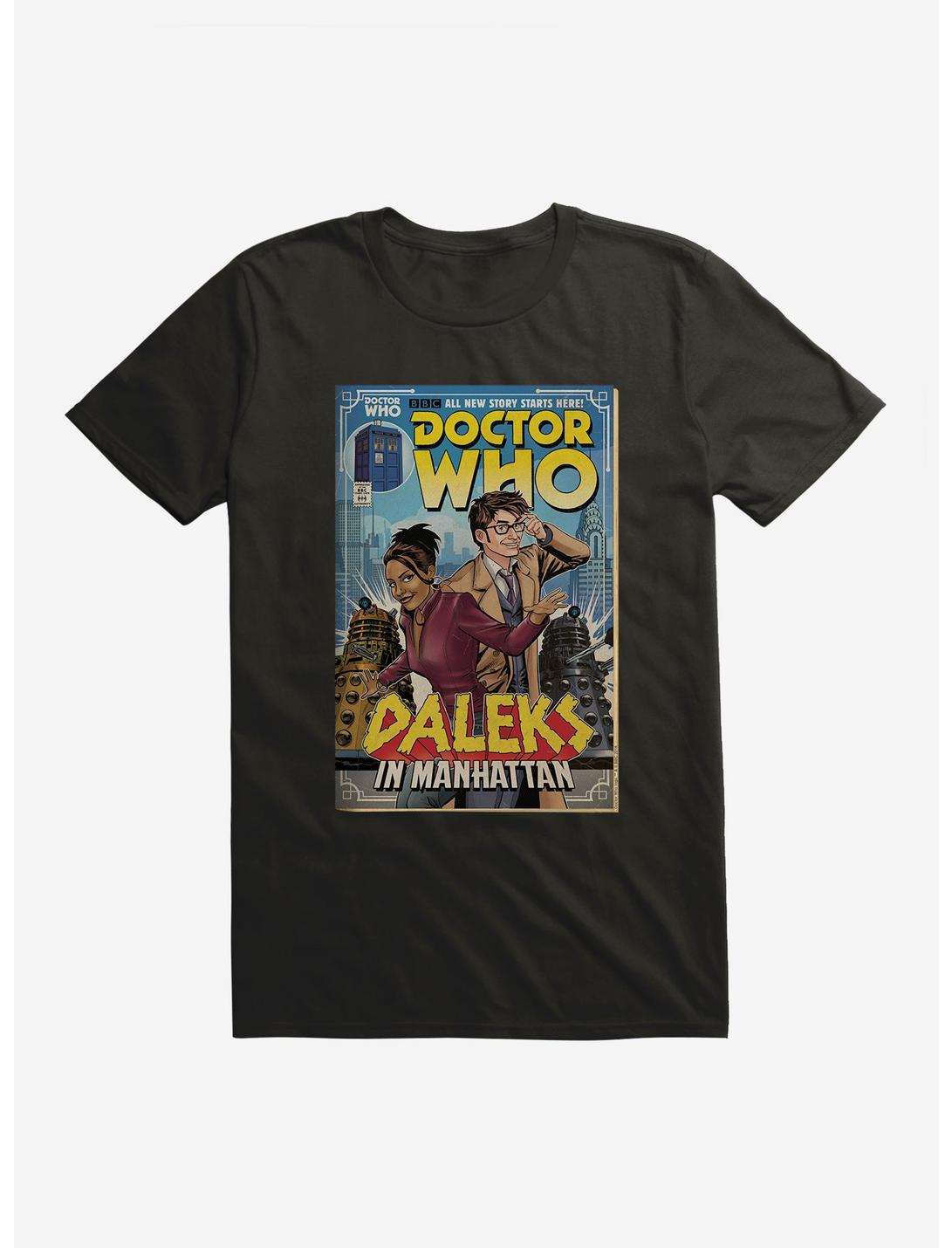 Doctor Who Daleks In Manhattan T-Shirt, BLACK, hi-res