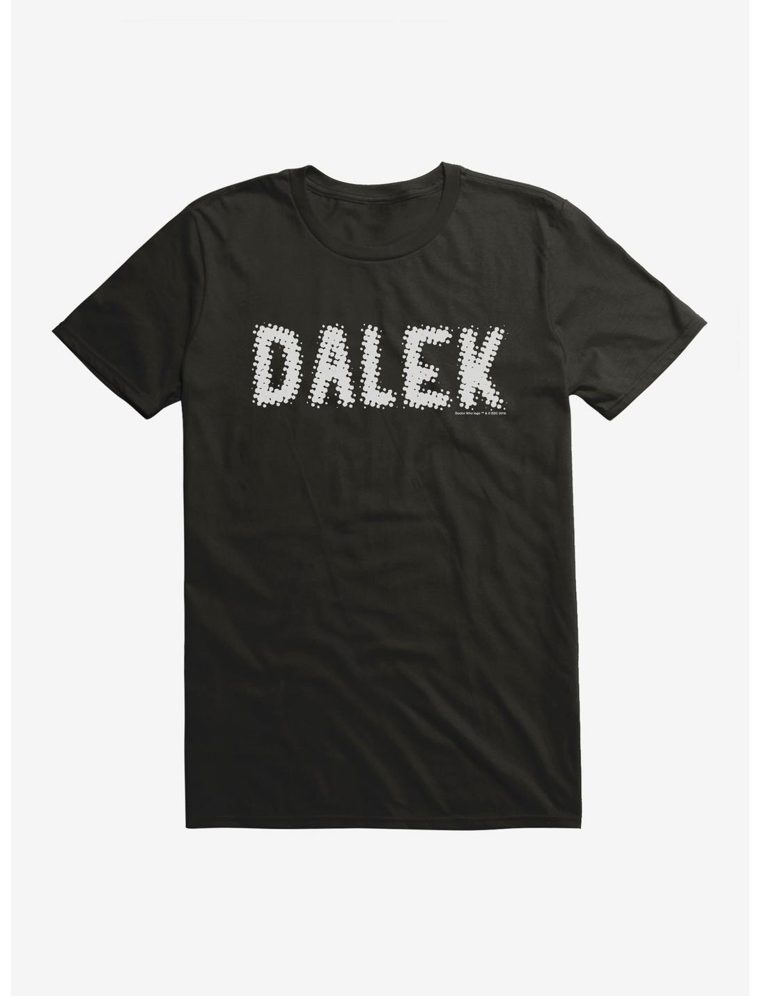 Doctor Who Dalek Fuzzy Script T-Shirt, BLACK, hi-res