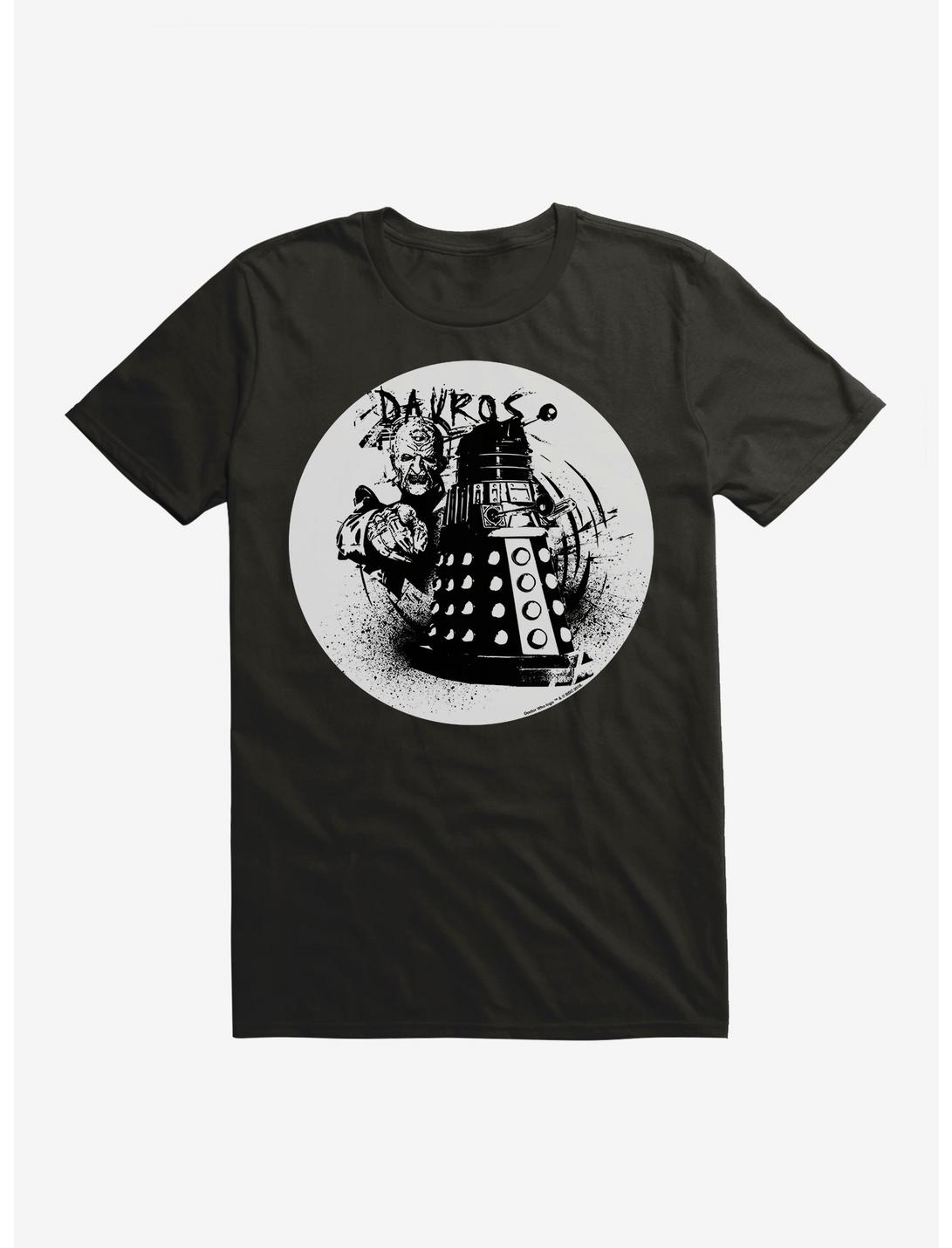 Doctor Who Davros And Dalek Ink Art T-Shirt, BLACK, hi-res