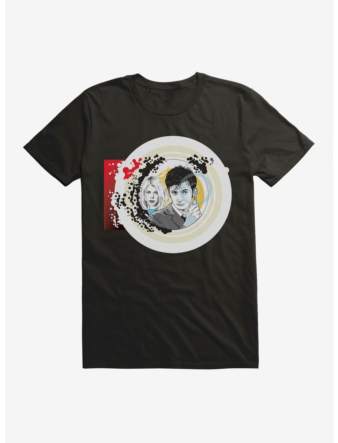 Doctor Who The Tenth Doctor And Rose T-Shirt, BLACK, hi-res