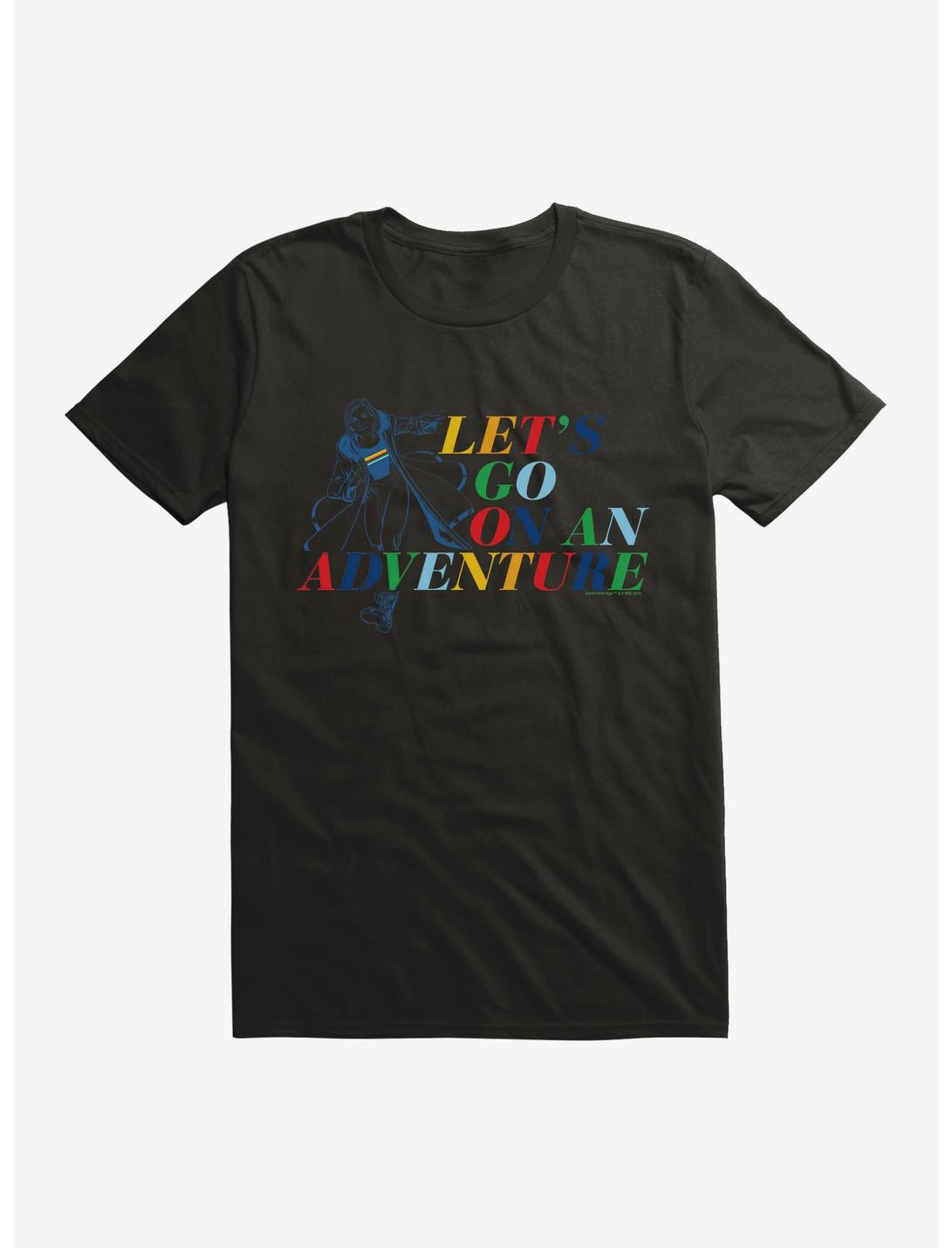 Doctor Who The Thirteenth Doctor Let's Go On An Adventure T-Shirt, BLACK, hi-res