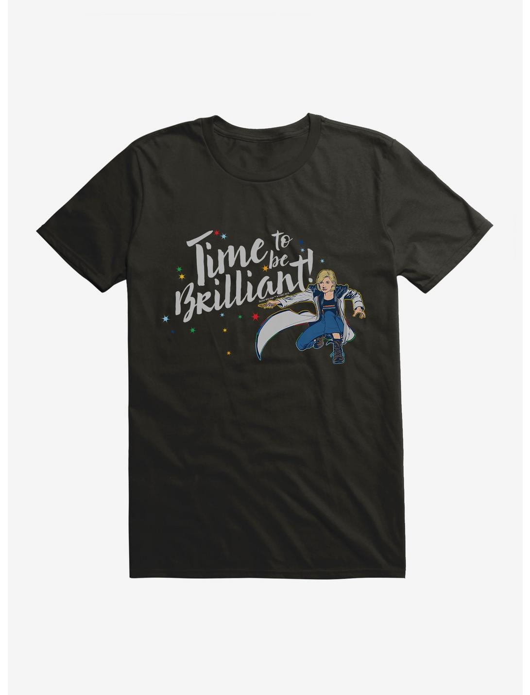 Doctor Who The Thirteenth Doctor Time To Be Brilliant! T-Shirt, BLACK, hi-res
