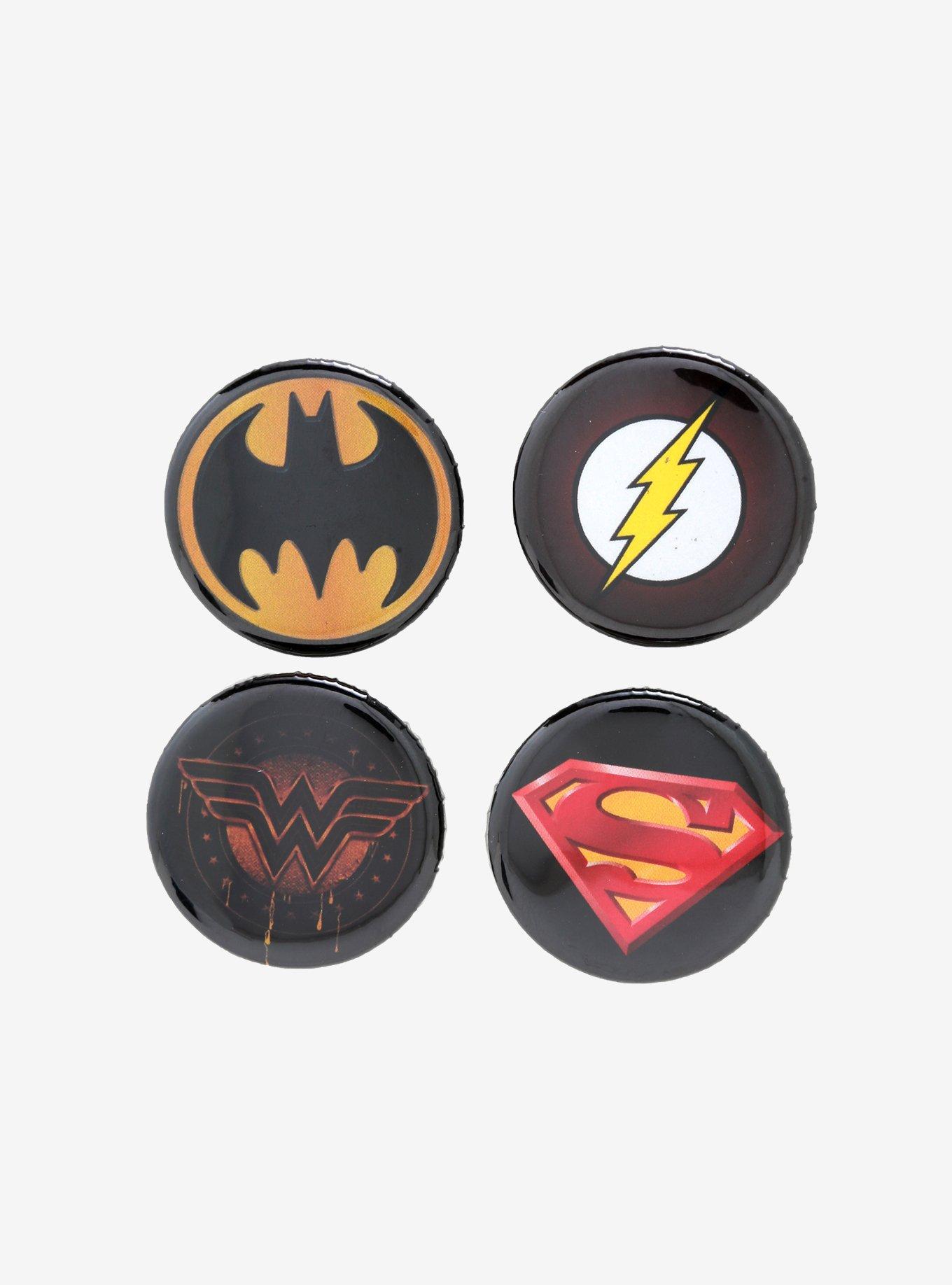 DC Comics Justice League Logo Button Set, , hi-res